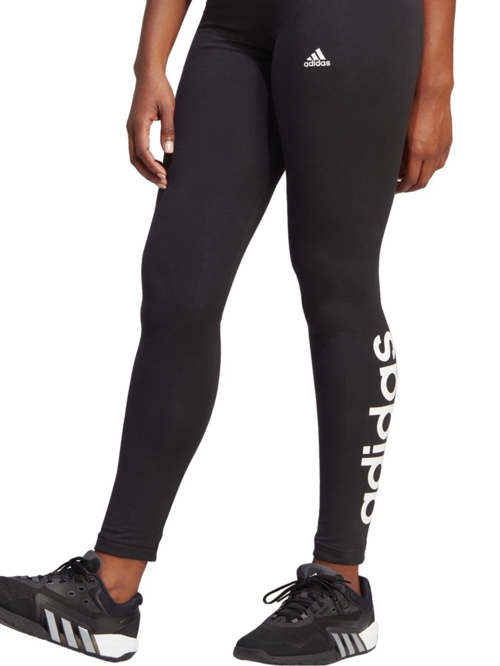 Adidas Black Logo Side-Print Jeggings